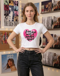 “I Can Do It With A Broken Heart” Aesthetic Baby Tee for Women | Cropped Graphic T-Shirt | Gen Z Streetwear